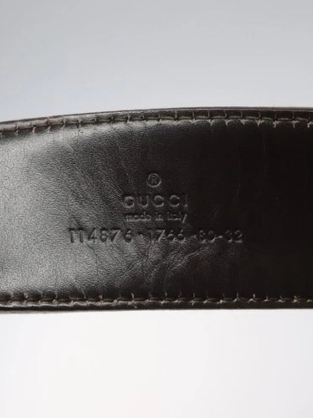 GUCCI GG Canvas Belt 35.4" Beige 114876 Auth hk2325 - Picture 10 of 10